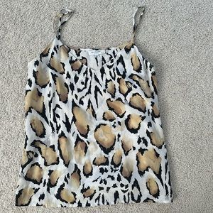 Equipment Silk Animal Print Tank